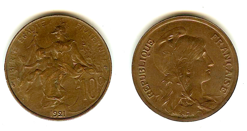 10 centimes Dupuis 1921 AU
